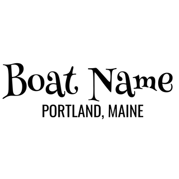 Personalized Boat Name Vinyl Decal with Hailing Port State - Permanent Marine-Grade for Signs, Speed boat, Fishing Vessel, Watercraft D26